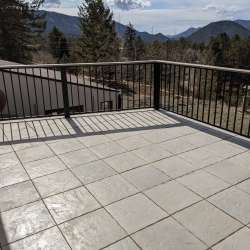 Limestone Album - DekTek Tile's luxury concrete decking on steel framing in Colorado