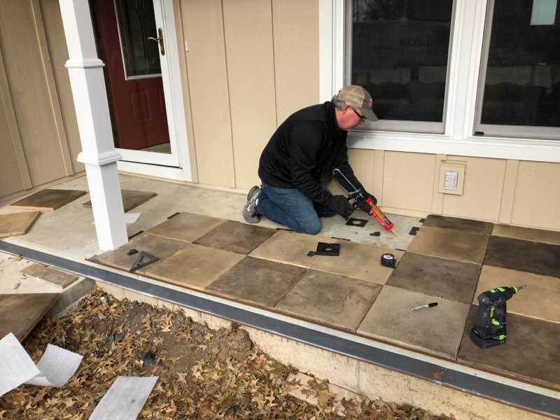 How To Put Tile On Concrete Patio Patio Ideas