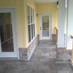 dektek tile luxury cobblestone gray concrete 