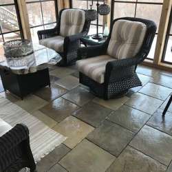 Add class and elegance to your Three-Season Porch with DekTek Tile's beautiful deck tiles.