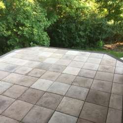 Oak Tile Deck Install using DekTek Tile Sister Joist Installation for the Concrete Deck Tiles