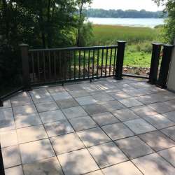 Oak Tile Deck Install using DekTek Tile Sister Joist Installation for the Concrete Decking Tiles