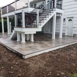 dektek tile oak concrete luxury decking tile