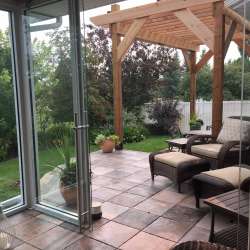 dektek tile oak concrete luxury decking tile