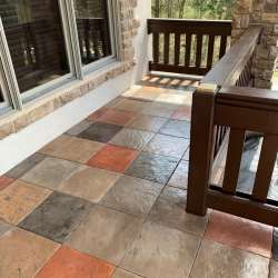 DekTek Tile Custom Color Concrete Decking - Mocha mixed with Adobe Deck Tiles