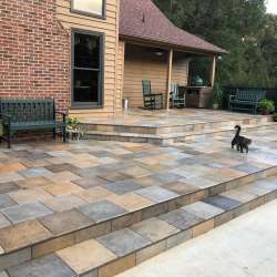 DekTek's Deck Tiles on Stairs with Anodized Aluminum