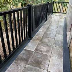 dektek tile luxury cobblestone gray concrete 