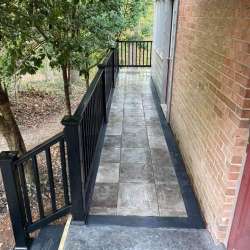 dektek tile luxury cobblestone gray concrete 