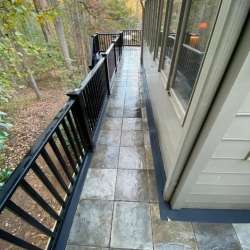 dektek tile luxury cobblestone gray concrete 