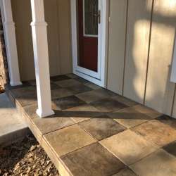 dektek tile pecan medley luxury concrete decking