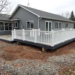 dektek tile luxury cobblestone gray concrete 