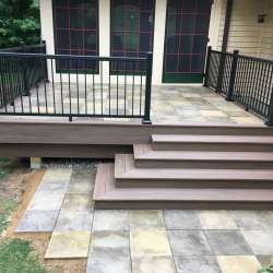 dektek tile pecan medley luxury concrete decking