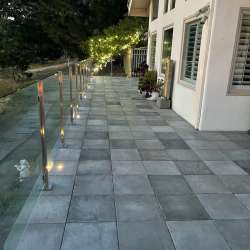 dektek tile luxury cobblestone gray concrete 