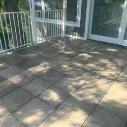dektek tile luxury cobblestone gray concrete 